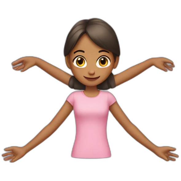 girl with multiples arms emoji