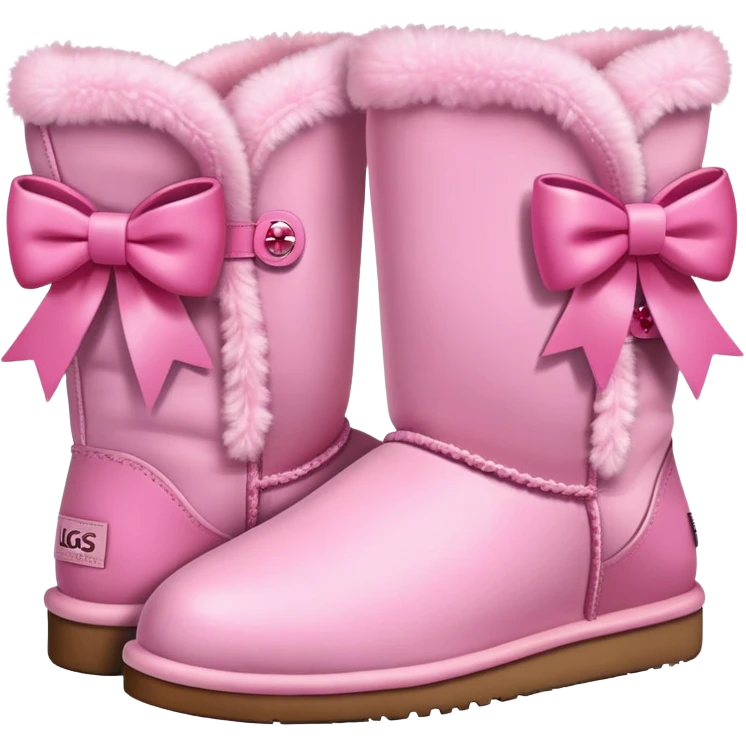 Pink Uggs with bows emoji