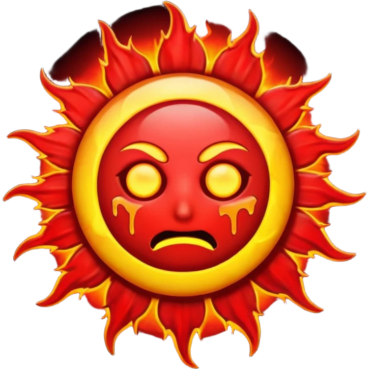 bloody sun emoji