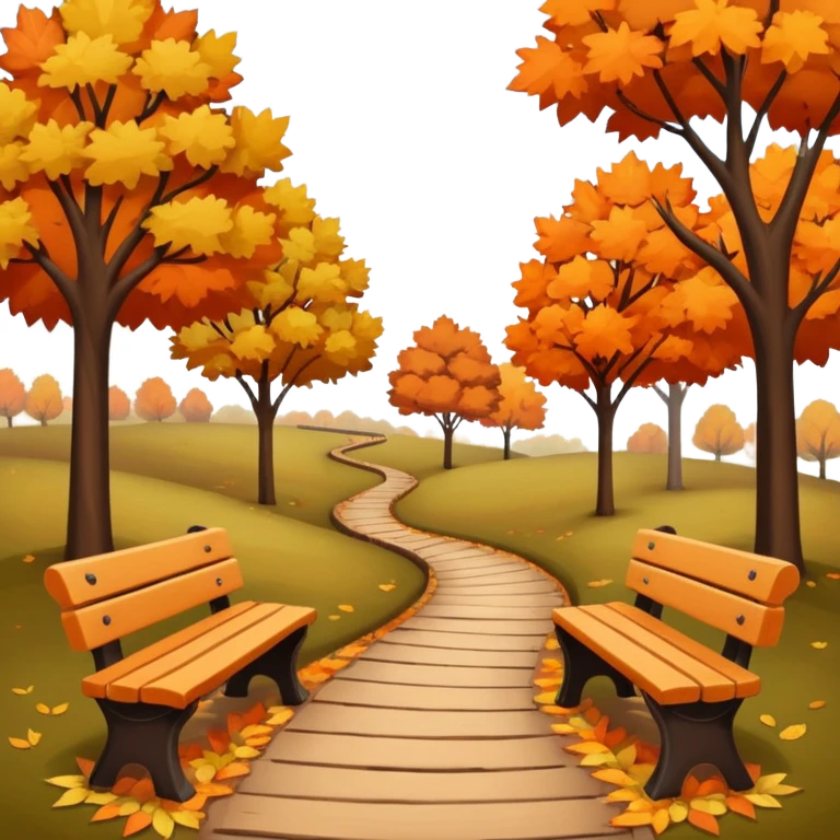 park in autumn emoji