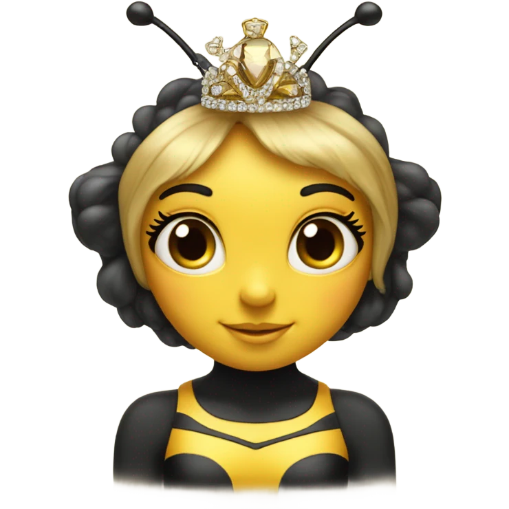 Bumble bee with tiara emoji