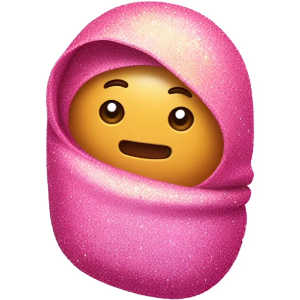 Pink burrito with glitter  emoji