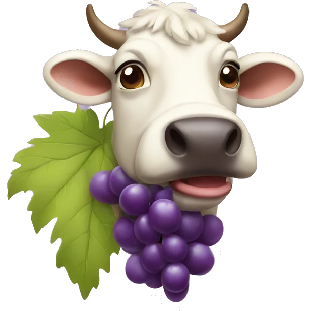 Grapes cow emoji