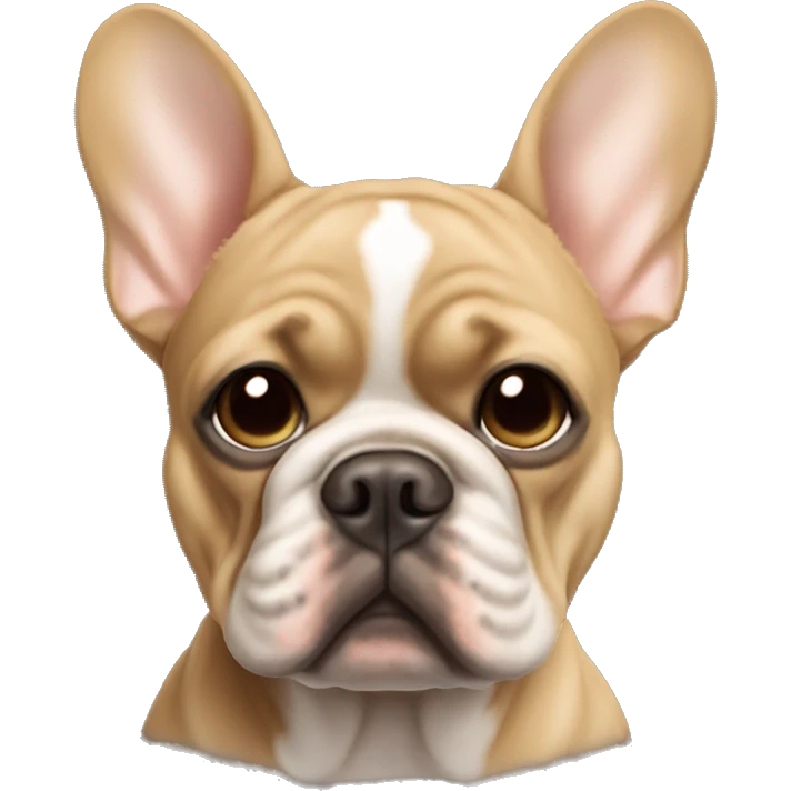 All light brown french bulldog with hoodie emoji
