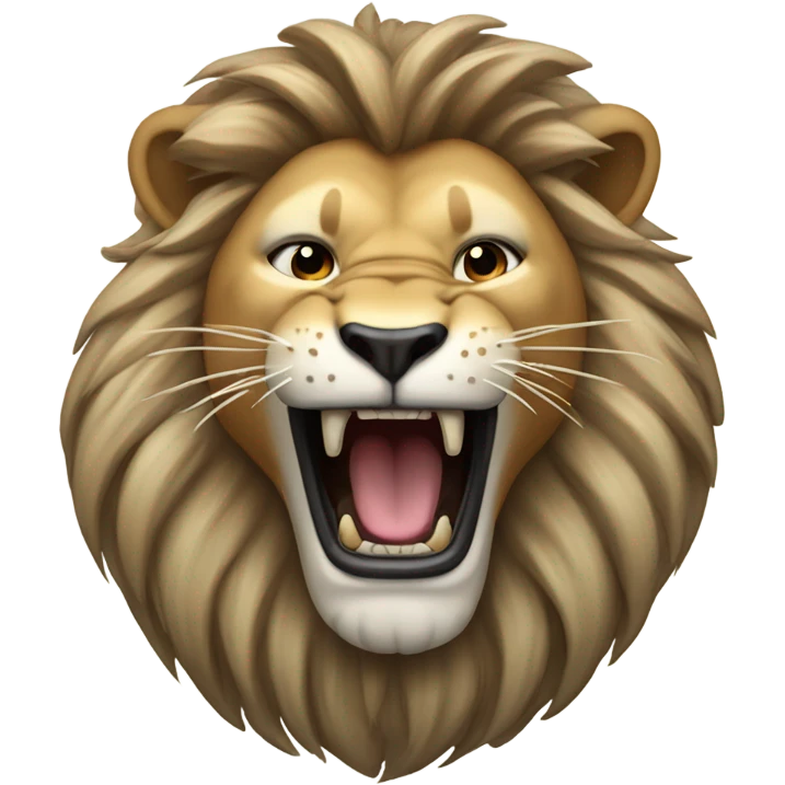 Draw a roaring lion emoji