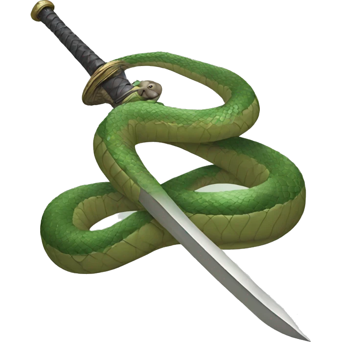 Snake wrapped around sword  emoji