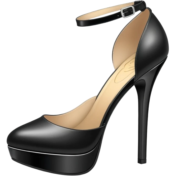 super realistic black heels emoji