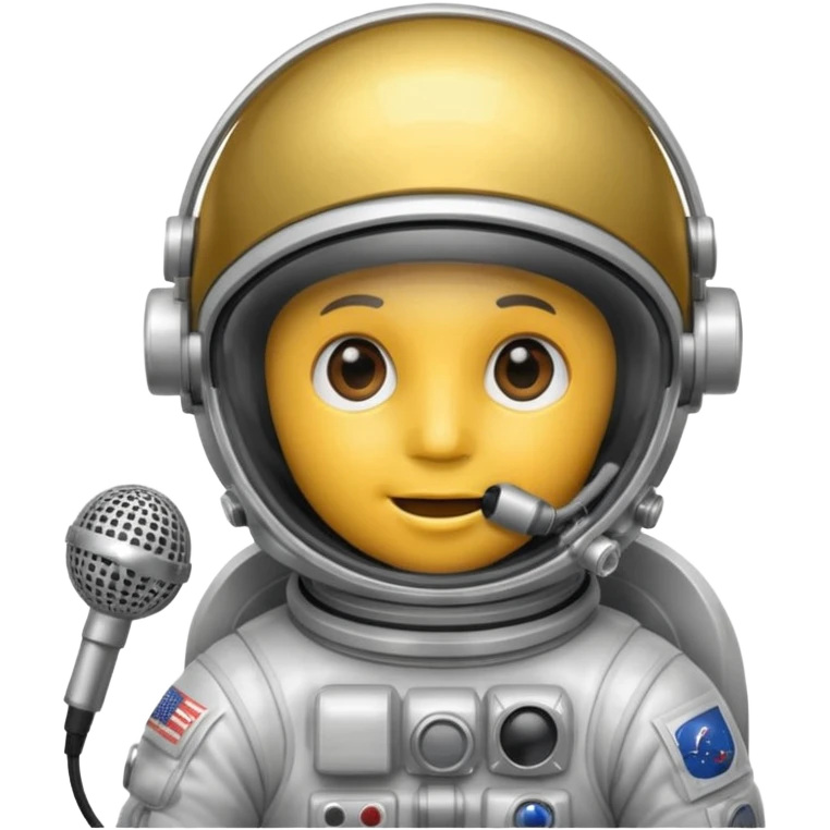 Astronaut helmet with Small microphone boom near the mouth. emoji
