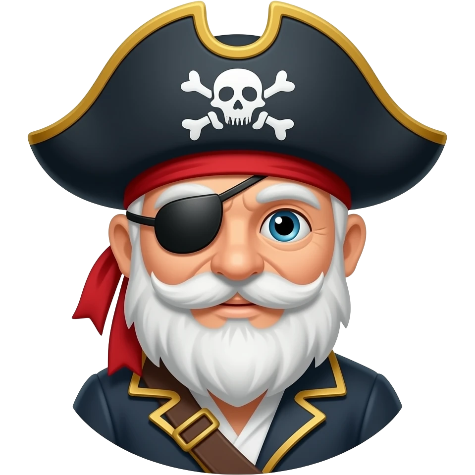 pirate old man emoji