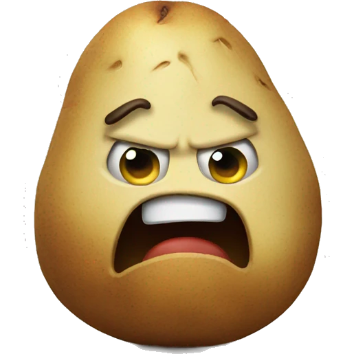 Angry potato emoji