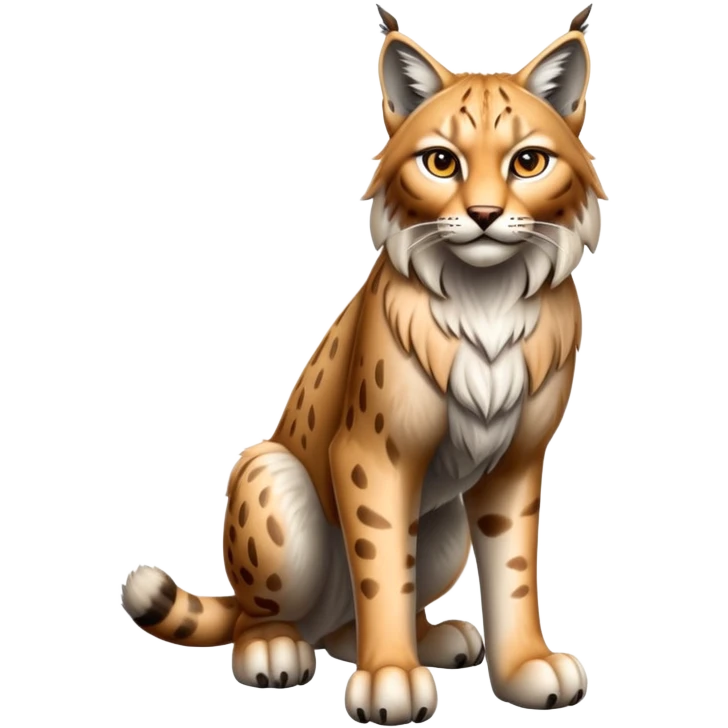 cinematic full body lynx, hyper-realistic emoji
