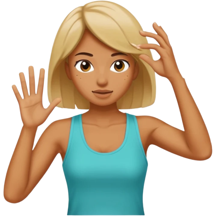  persona haciendo dab mujer emoji
