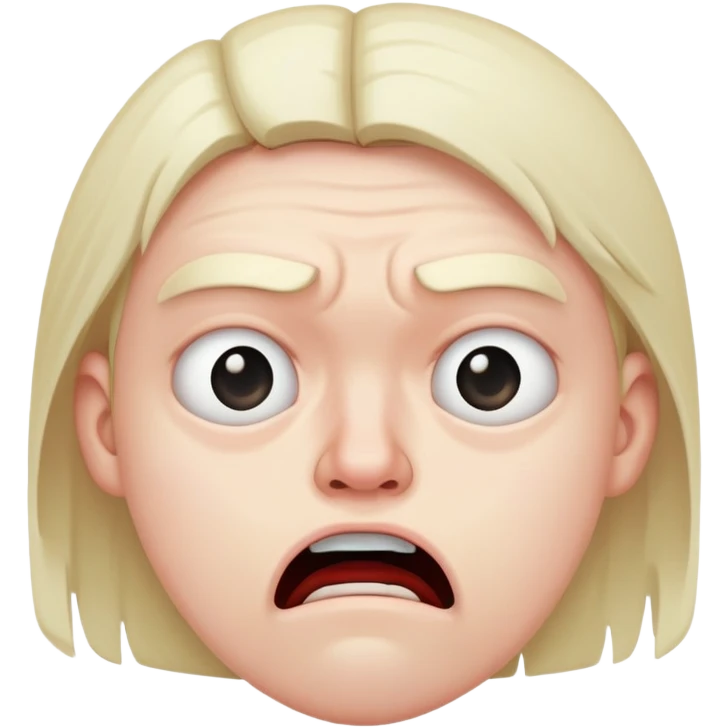 Upset with ugly face emoji