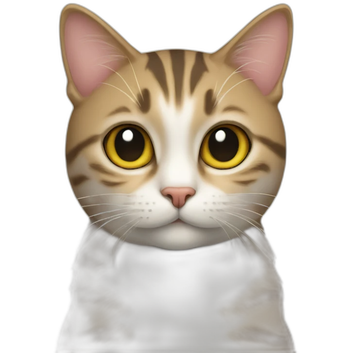 Un chat tabby avec une petite queue emoji