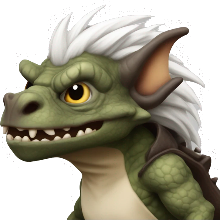 Brauner Kobold mit weissem Haar emoji