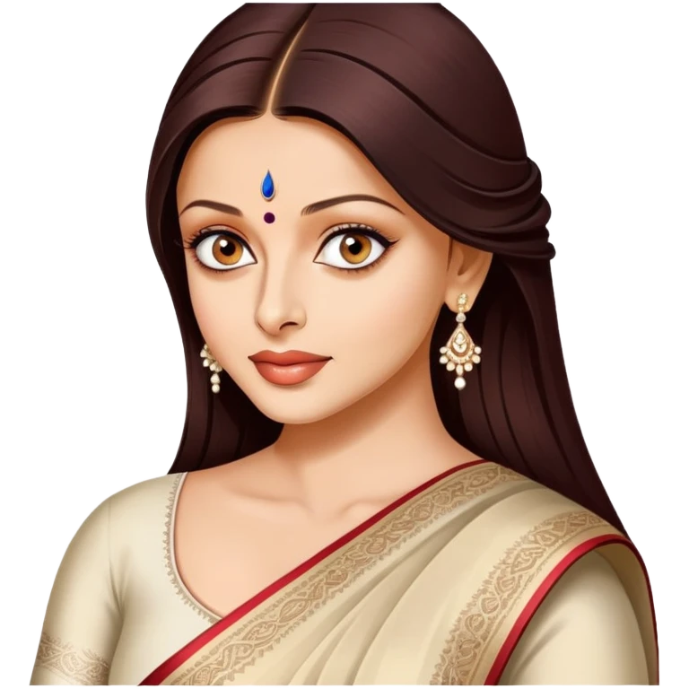 Aishwarya Rai portrait, beautiful face, famous Indian actress emoji