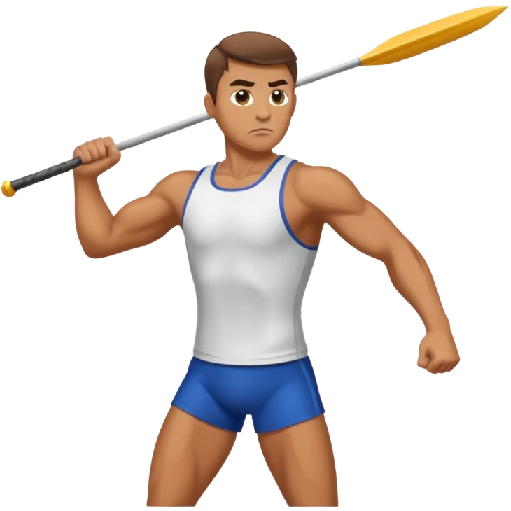 A man throw javlin emoji