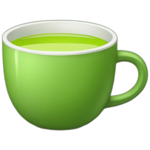 Cup of green tea without handle emoji