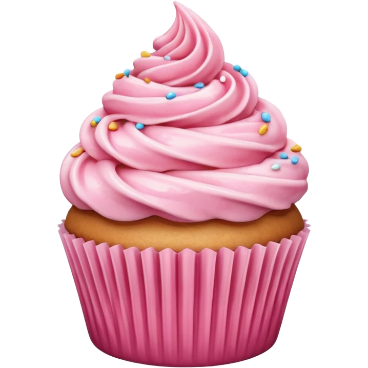 Cupcake with pink icing emoji
