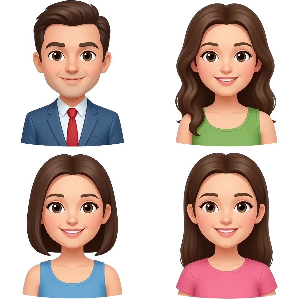 2 men and 4 women which are exactly 2 men and 4 women that are exactly 2 men and 4 women with a total of 6 emoji