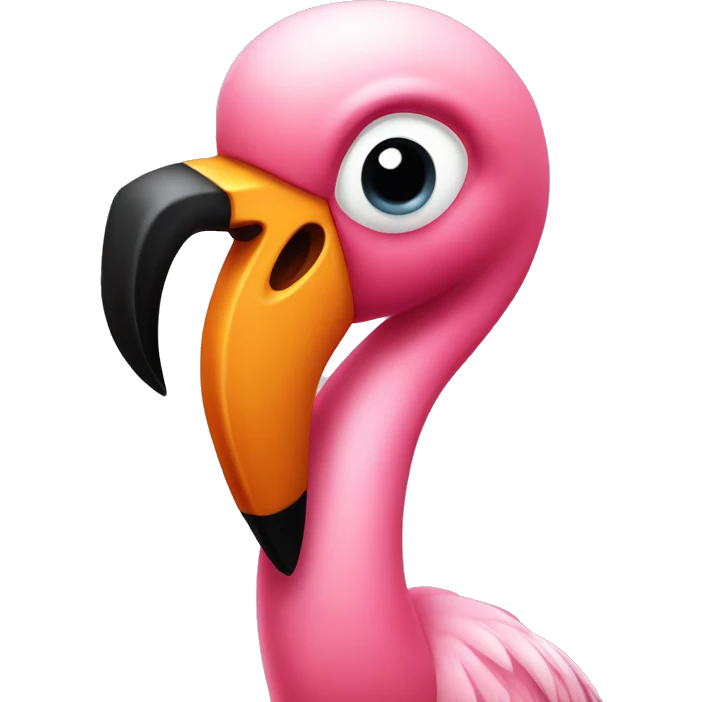 Frowning flamingo  emoji