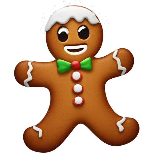 Red gingerbread man emoji
