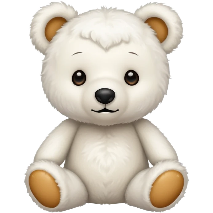 Oso de peluche blanco cute emoji