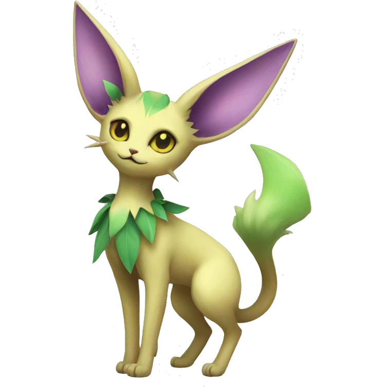 Espeon-Leafeon full body emoji