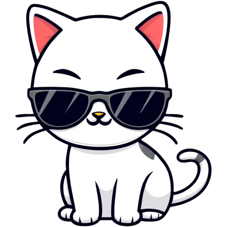 Cat with sunglasses emoji