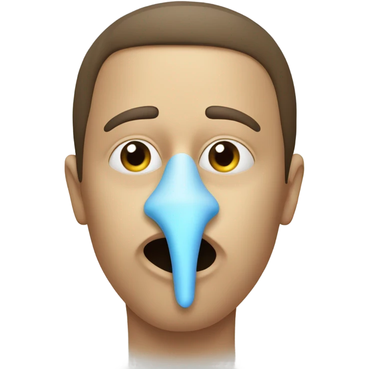 Coughing up a nose emoji