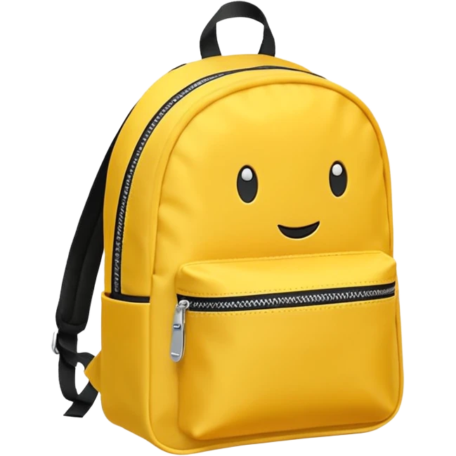 a yellow kid Backpack with zip emoji