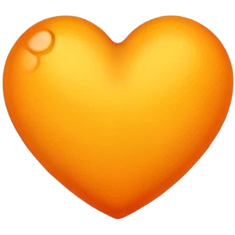 Orange yellow heart emoji