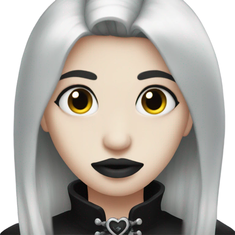 Goth heart emoji