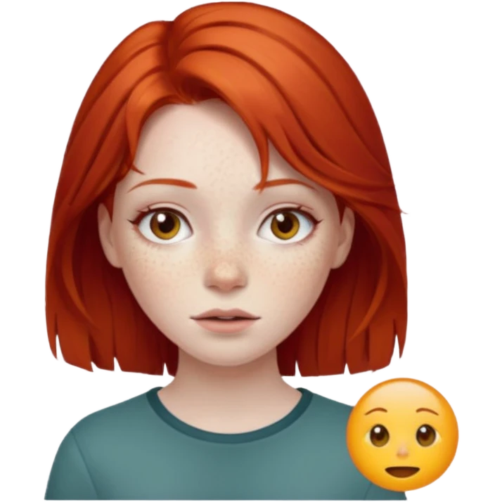 Girl with red hair emoji