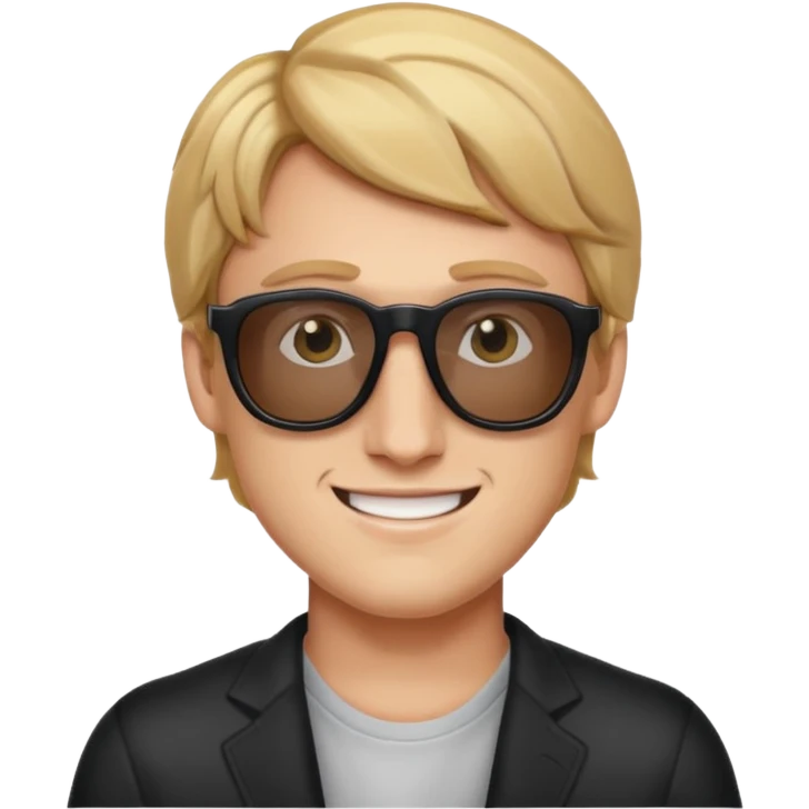 logan paul emoji, wearing sunglasses, confident smile emoji