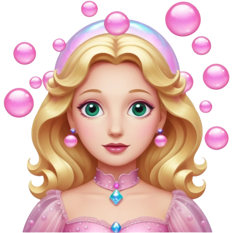 pink bubbles glinda emoji