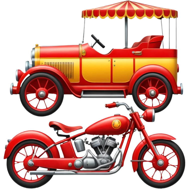 Circus motorbike circus car  emoji