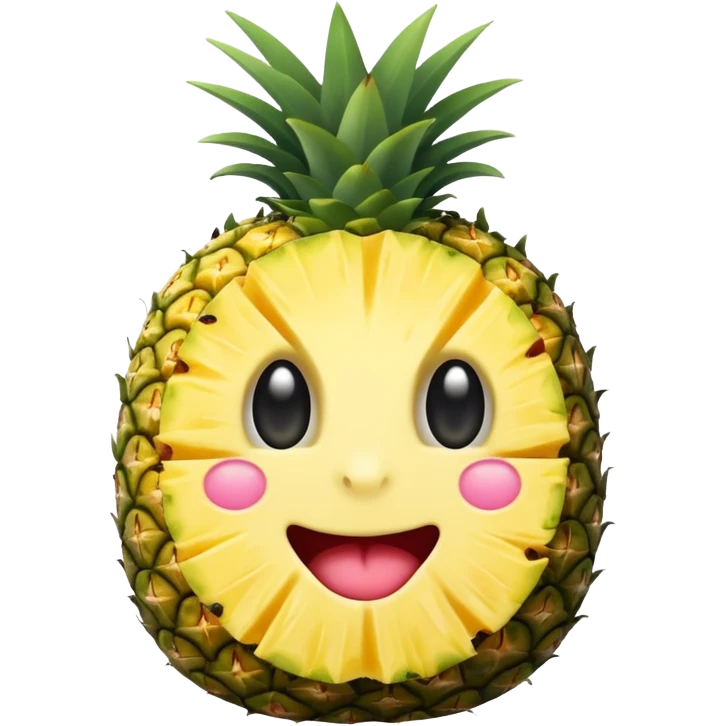 half eaten pineapple emoji