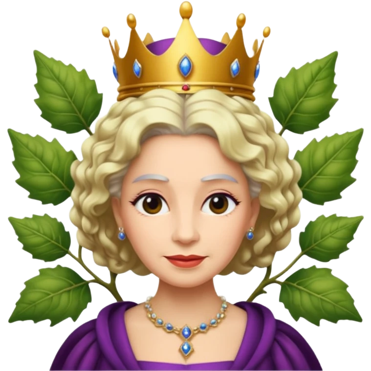 The queen with vine-like hair emoji