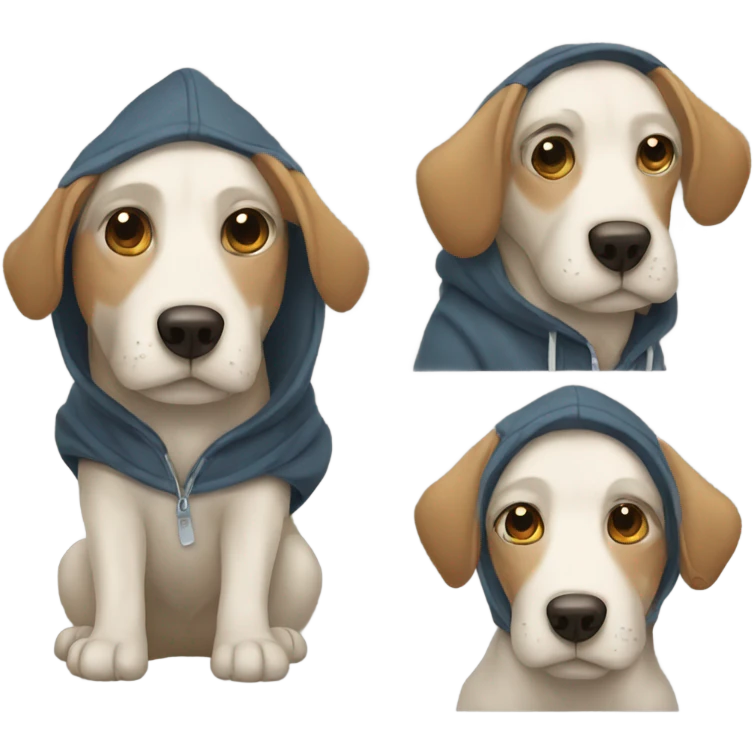 Dog with a hoodie  emoji