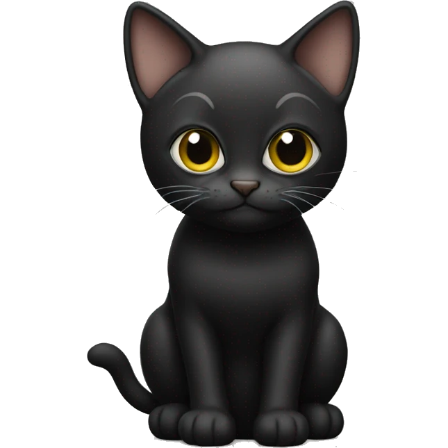 dark (not black) taby cat (not fat, big eyes) being playful , full body emoji