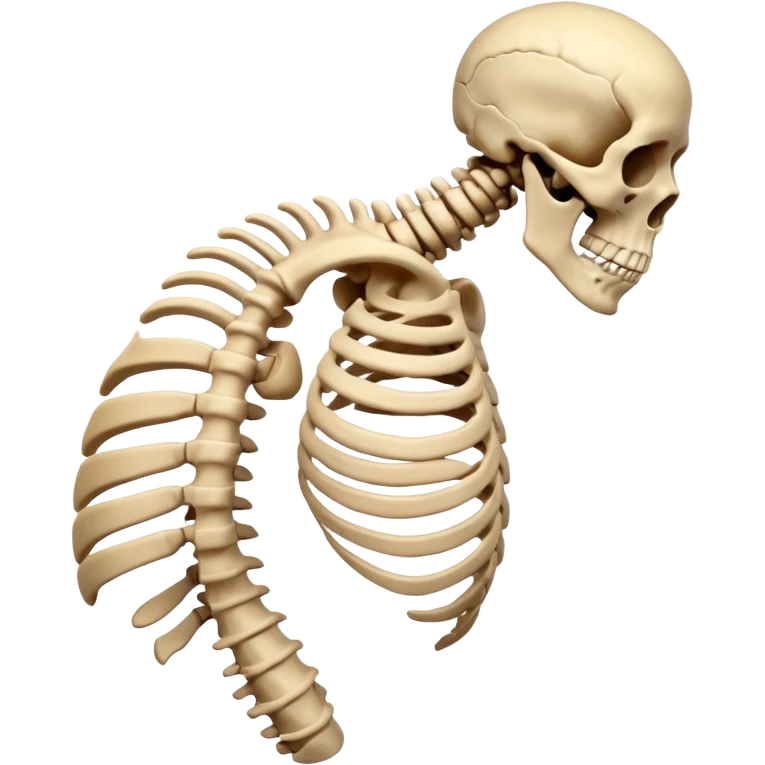 human Spine skelton from side emoji