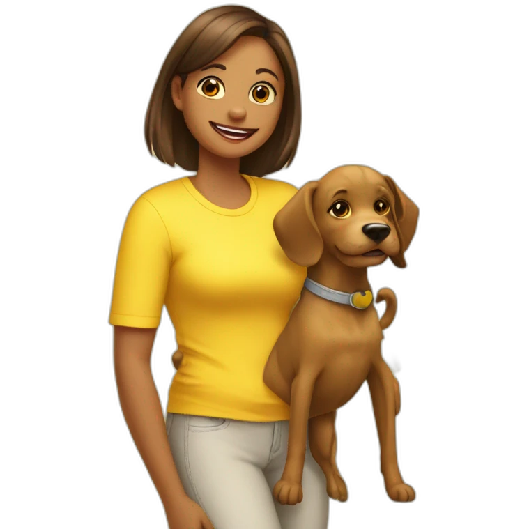 mom dat kids dog family yellow emoji