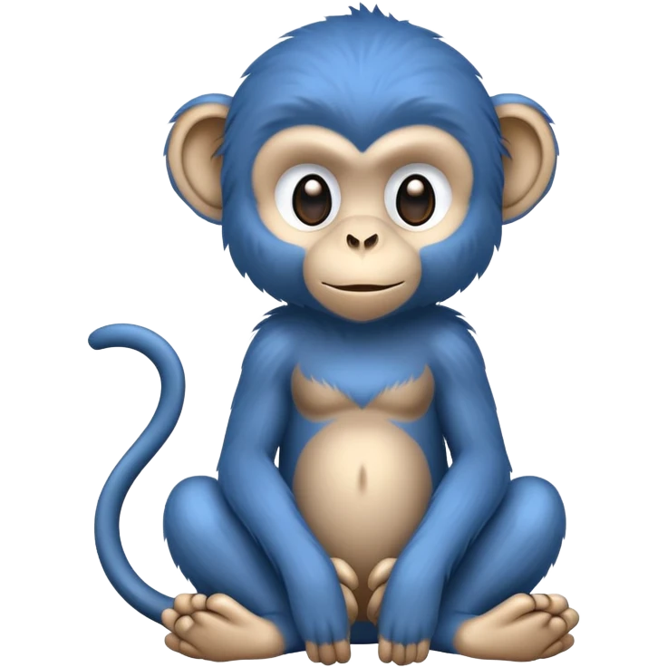 Blue monkey emoji