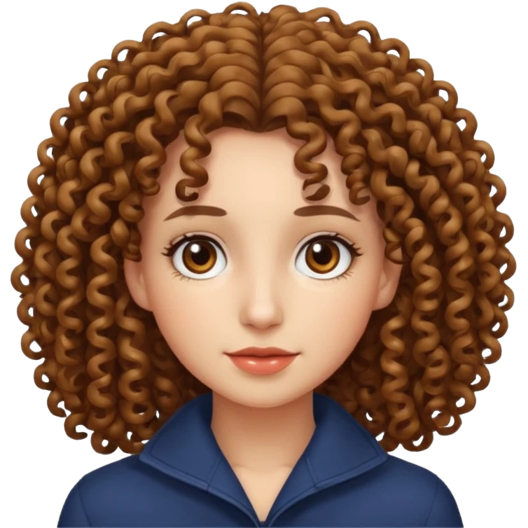 Woman with curly hair  emoji