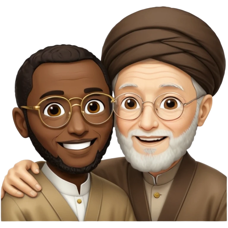 Diddy and khamanei kissing emoji
