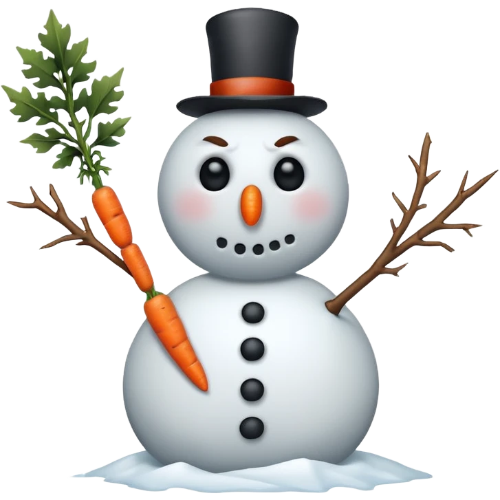 Angry snowman emoji