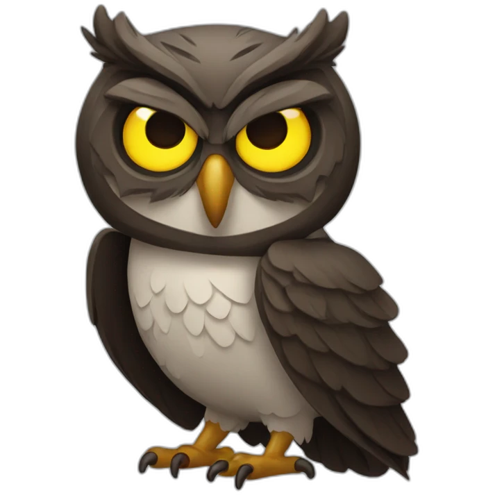 menacing owl emoji