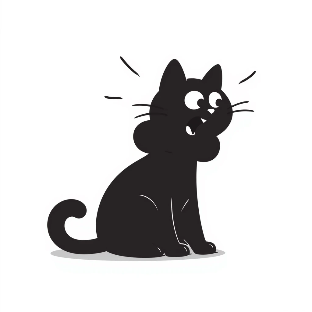 cat choking itself emoji
