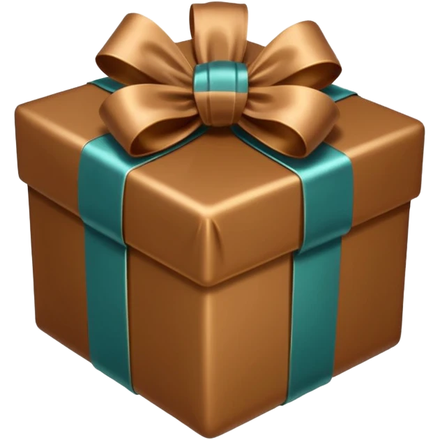 brown present with brown bow emoji
